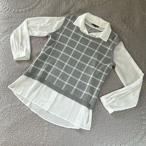 Adrianna Papell Faux Sweater Vest